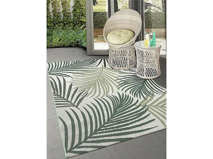 Alfombra Machka Exterior Palma, Verde, 120 x 170 cm
