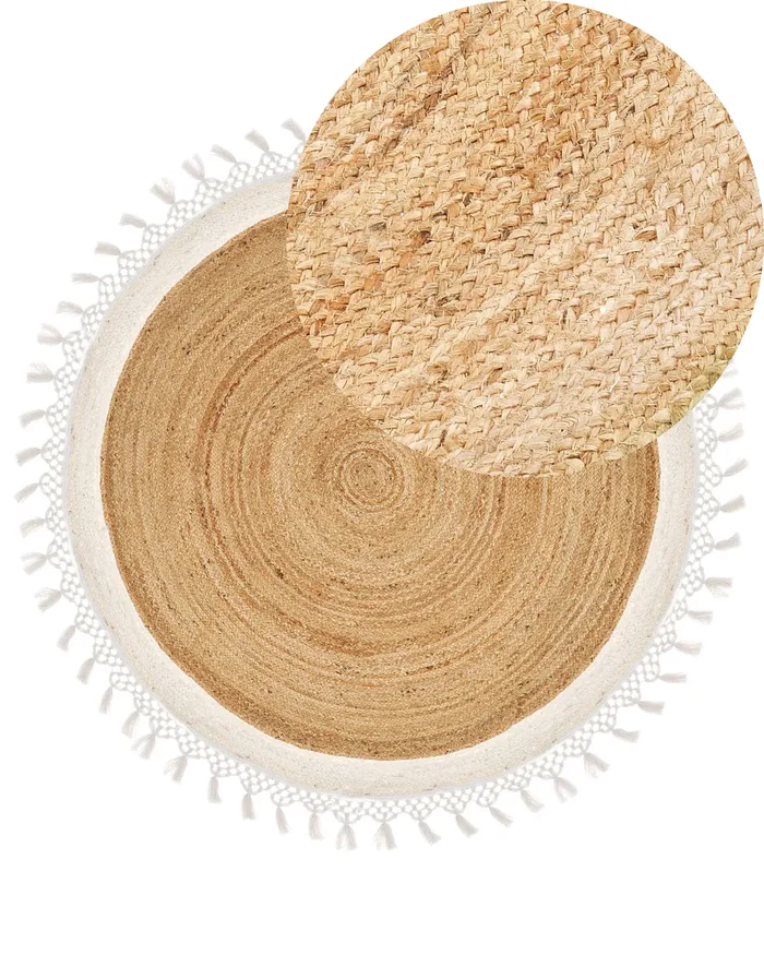 Alfombra MARTS Blanco ø 140 cm Yute