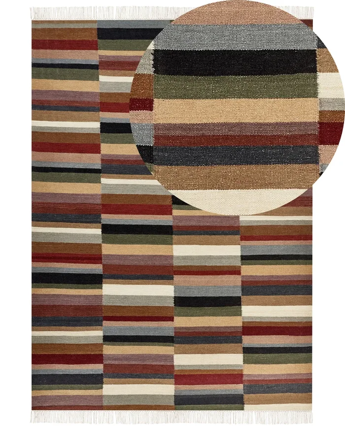 Alfombra MUSALER Multicolor 200 x 300 cm Lana Kilim