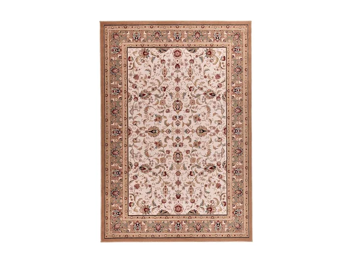 Alfombra oriental tejida con ribete 66×120 cm Beige Dolna