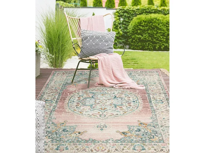 Alfombra Palma Exterior Oriental, Rosa, 160 x 230 cm