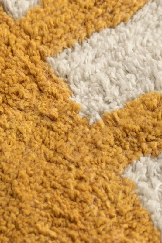 Alfombra para Baño en Algodón (81×53 cm) Rishi Amarillo Curri – SKLUM