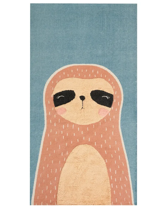 Alfombra para niños ISAK Azul 80 x 150 cm Algodón