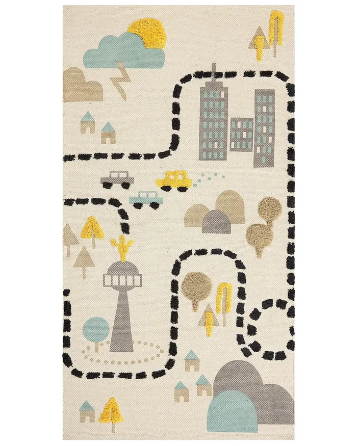 Alfombra para niños SAZAK Multicolor 80 x 150 cm Algodón