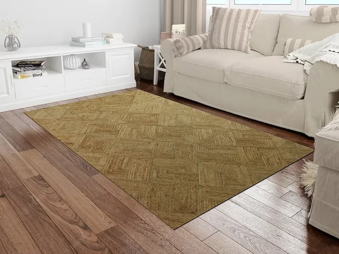 Alfombra rectangular 100 % yute trenzado – 160 x 230 cm – Natural – DAYA