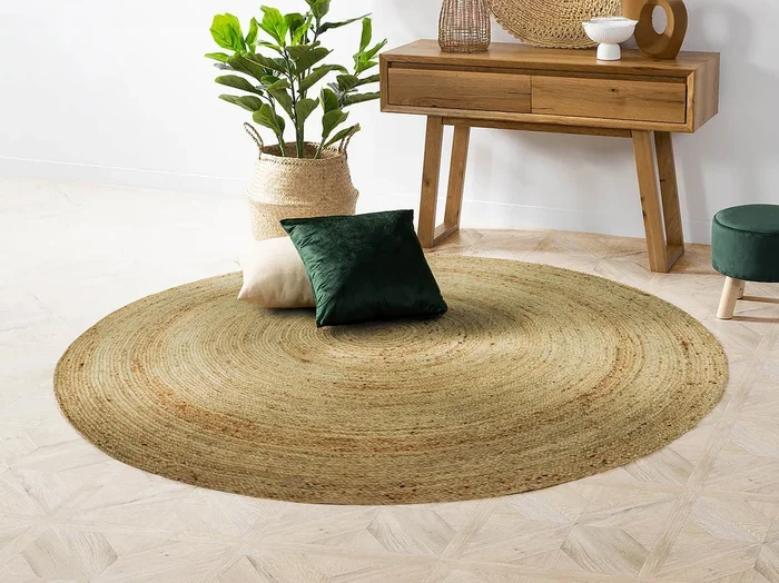 Alfombra redonda – 100% yute trenzado – D. 200 cm – Natural – JAIPUR