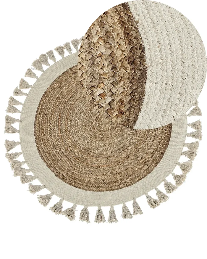Alfombra SAMSUN Beige ø 120 cm Yute