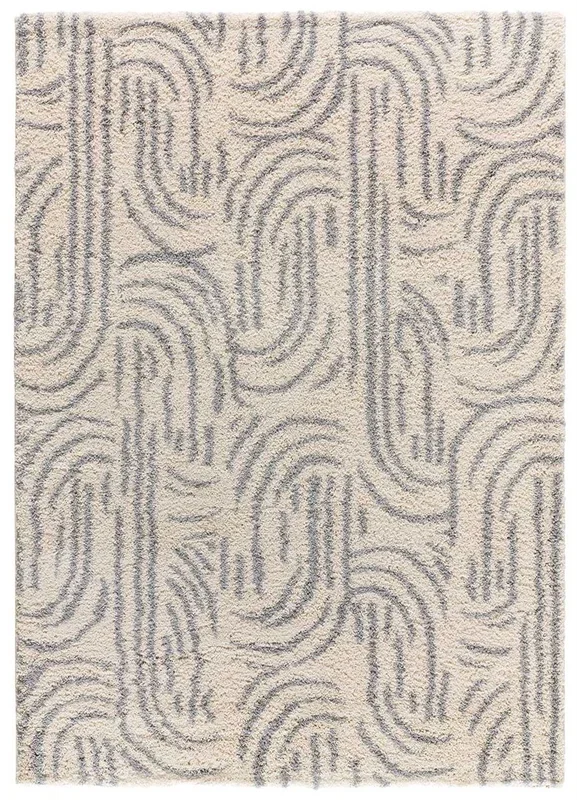 Alfombra shaggy de estilo escandinavo plata HELIA, 80×150 cm – ATTICGO