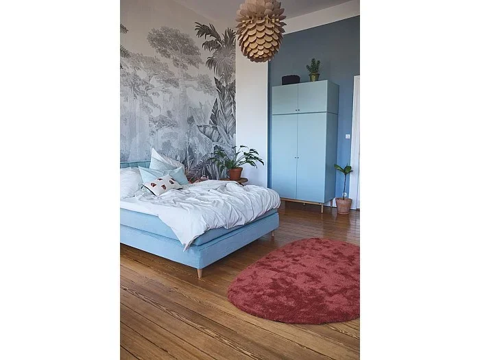 Alfombra Shaggy tejida a mano 80×120 cm Óxido Cozy