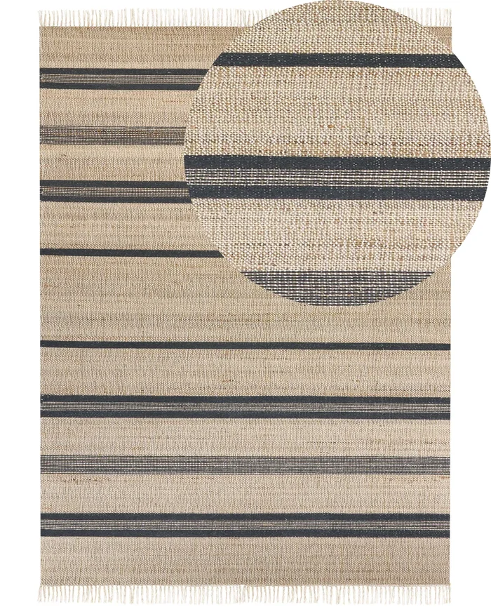 Alfombra TALPUR Grafito 160 x 230 cm Yute