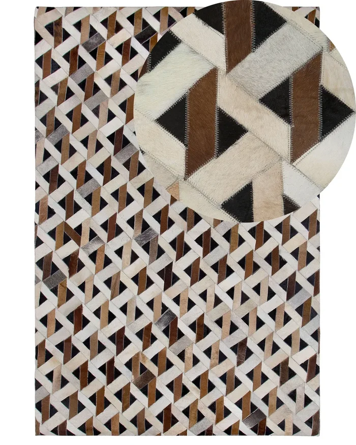 Alfombra TUGLU Marrón 140 x 200 cm Piel