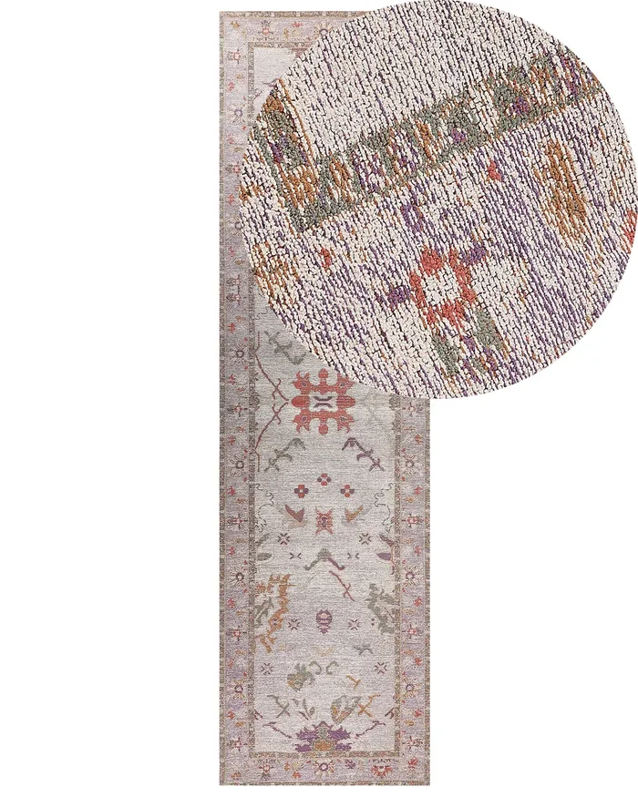 Alfombra YANOBA Beige 80 x 300 cm Algodón