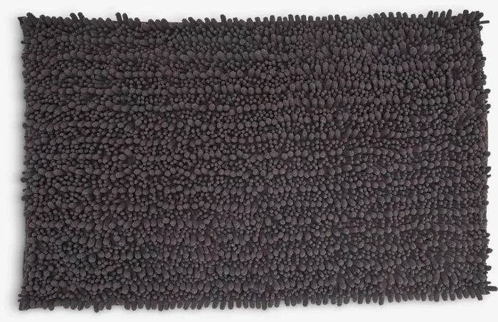 Alfombrilla de baño ROSVIK 50x80cm chenilla antracita