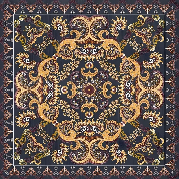 Algodón Alfombra de Área Multicolor Marroquí Tapete Lavable con Patrón de Flores para Salón – Gris 80 x 120 cm