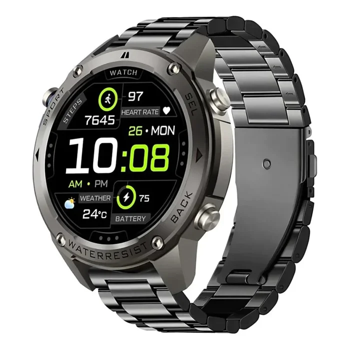 Aligator AW12BK – Reloj inteligente con GPS, batería 500 mAh, IP69K, negro