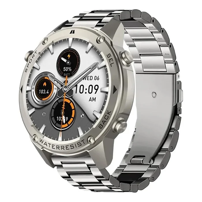 Aligator AW12SR – Reloj inteligente con GPS 500 mAh IP69K plateado