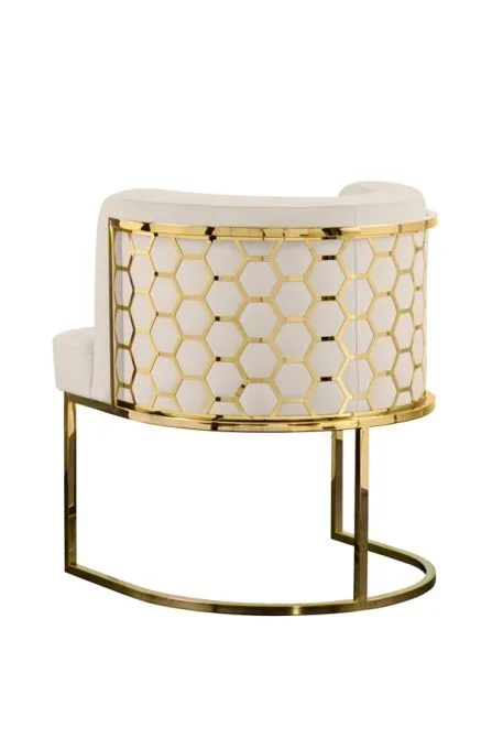 Alveare Silla de comedor Tiza – Latón
