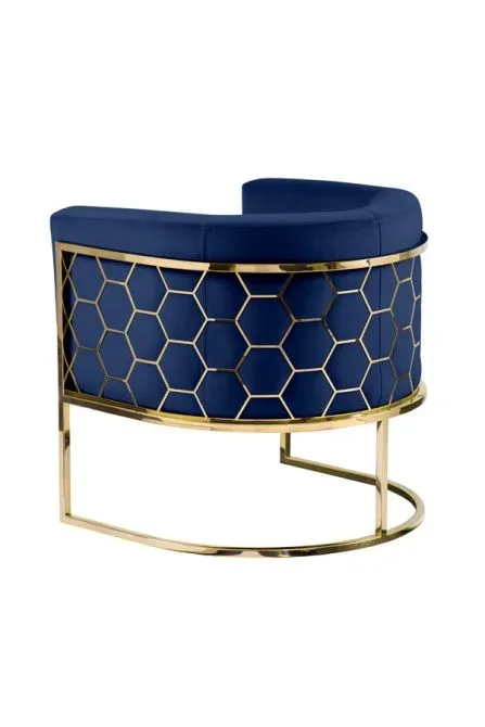 Alveare Sillón cromadο – azul real