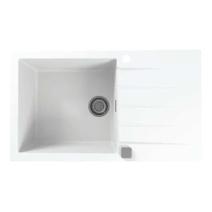 ALVEUS 1132027 – Fregadero de cocina CADIT 86×50 cm granito/blanco