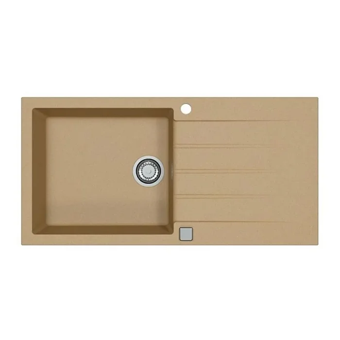 ALVEUS 1140597 – Fregadero de cocina CADIT 100×50 cm granito/beige