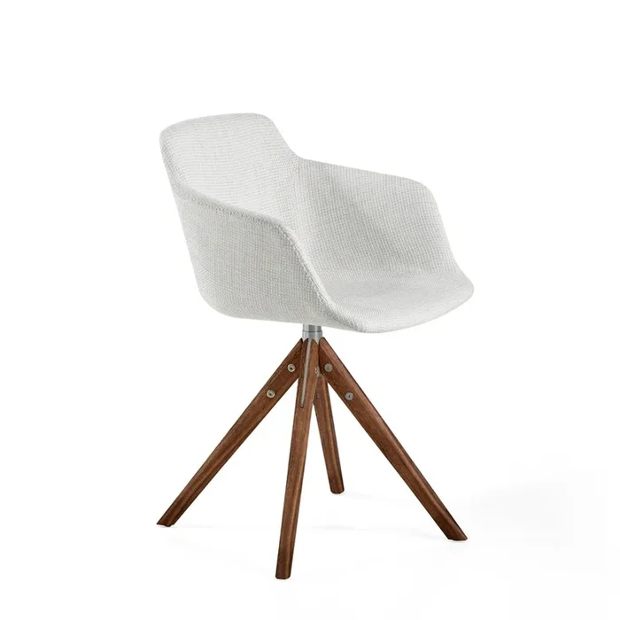 ANGEL CERDA Silla giratoria tela beige