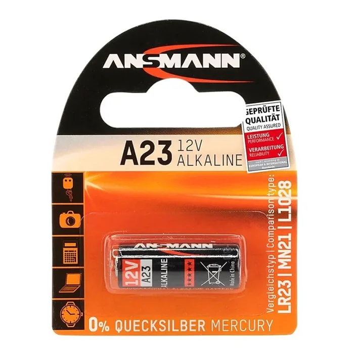 Ansmann 04678 – A 23 – Pila alcalina A23/LR23/LRV08, 12V