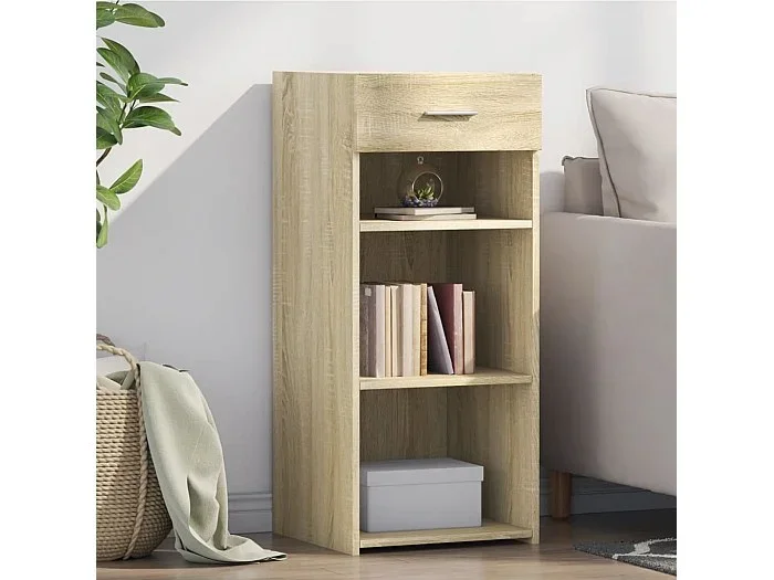 Aparador de madera de ingeniería roble Sonoma 40×42,5×93 cm