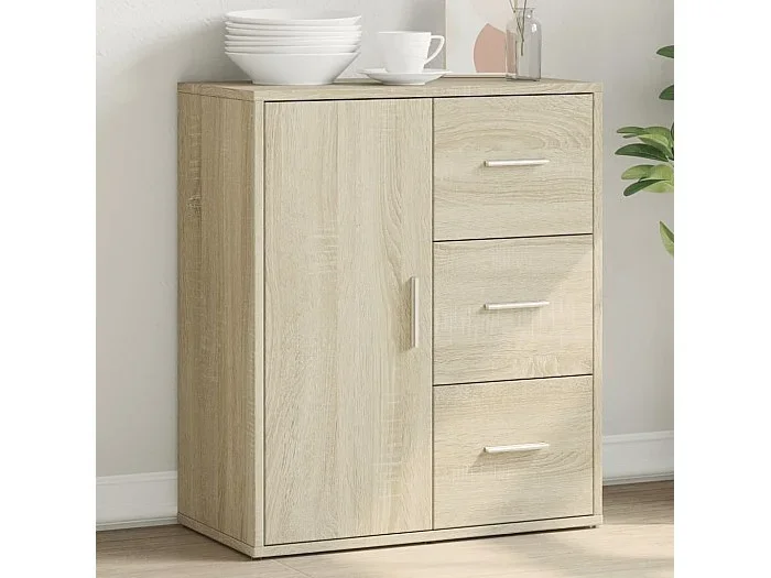 Aparador de madera de ingeniería roble Sonoma 60x31x70 cm ES967344