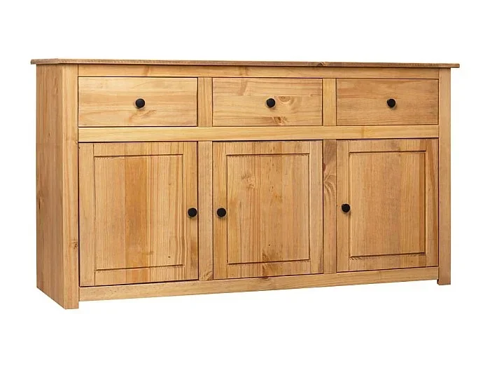Aparador de madera maciza de pino estilo Panamá 135x40x80 cm
