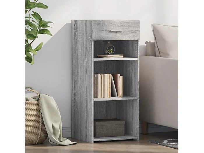 Aparador madera de ingeniería gris Sonoma 40×42,5×93 cm