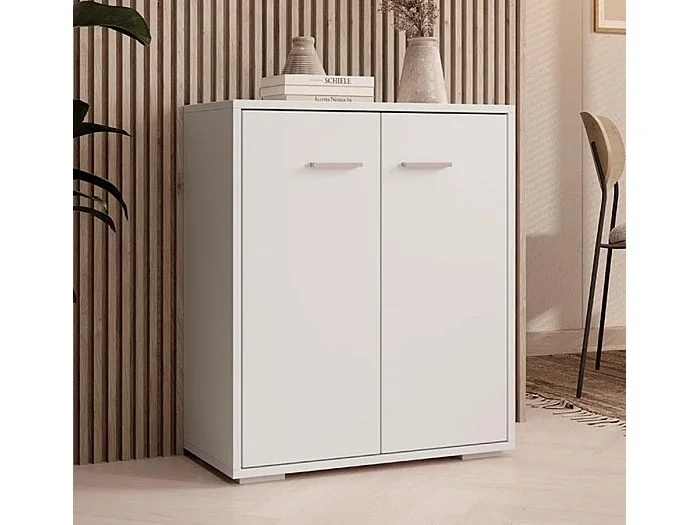 Aparador pequeño para Salón comedor en Blanco 60x30x71cm Lander L2