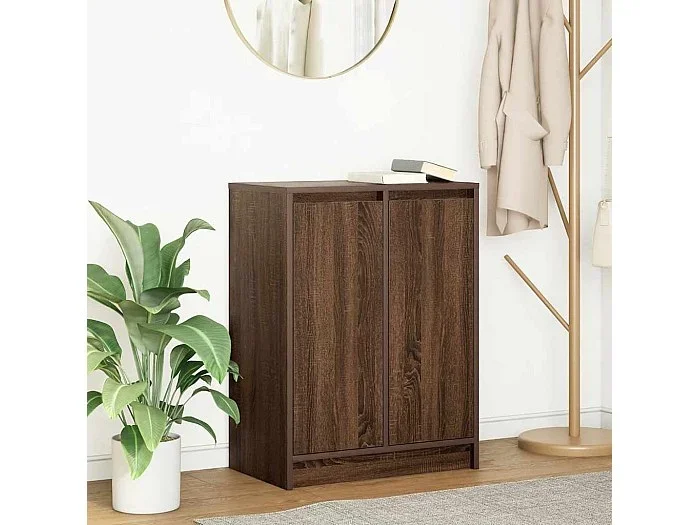 Aparador roble marrón 57x34x76 cm madera de ingeniería