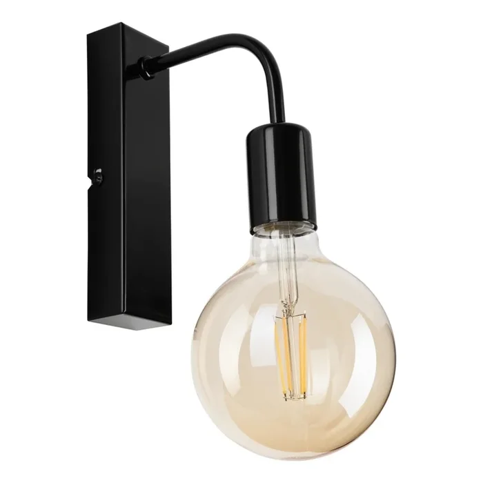 Aplique ASTRID 1xE27/60W/230V negro brillante