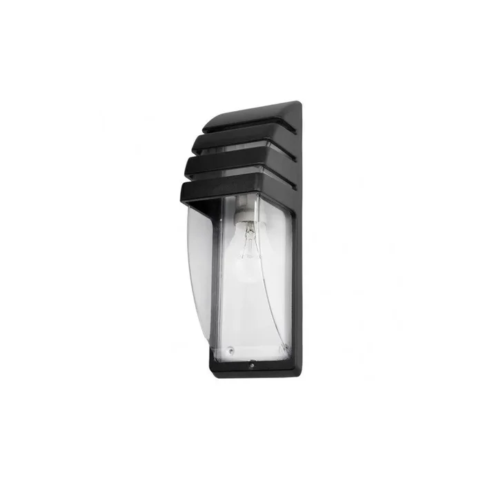 aplique de exterior metal color negro serie elnath 12cm