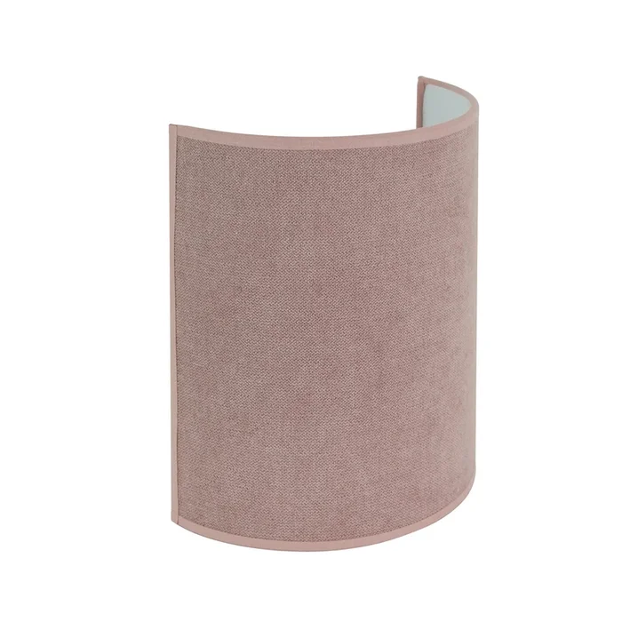 Aplique de pared Celine, Soro, rosa, tela, E27