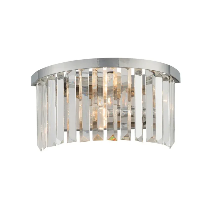 Aplique de pared Cristal, transparente/plateado