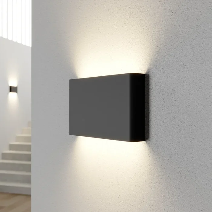 Aplique de pared Haga, grafito, metal, G9, arriba/abajo, 25,5cm ancho
