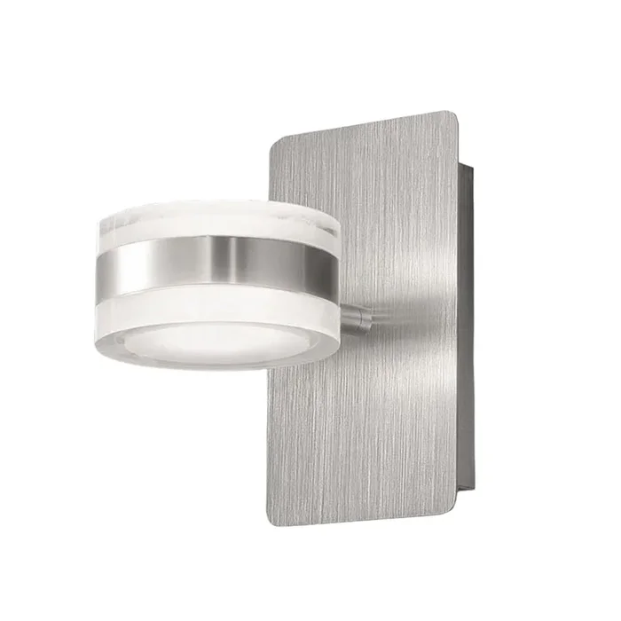 Aplique de pared LED Dunk, aluminio, 2 luces, 3.000 K, metal