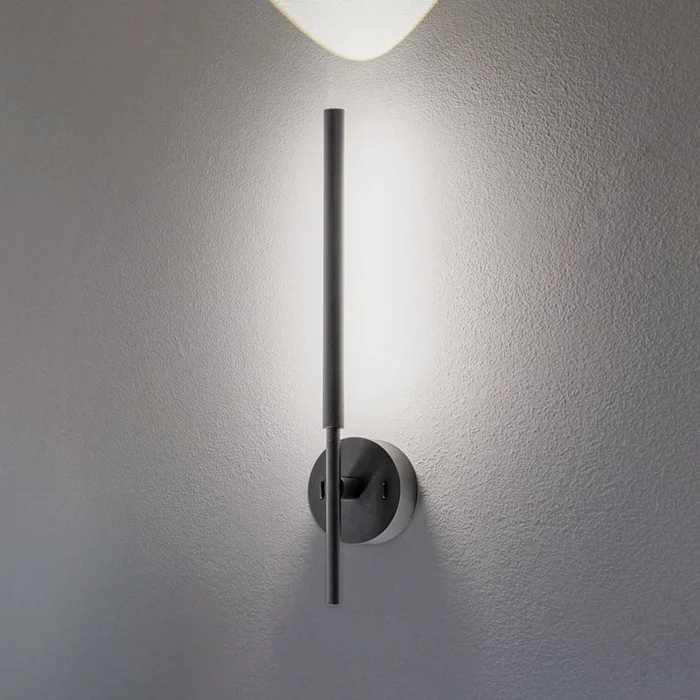 Aplique de pared LED Focus negro 46,5 cm metal 2 luces regulable
