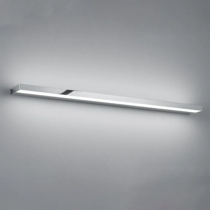 Aplique de pared LED Helestra Slat, cromo, 90 cm