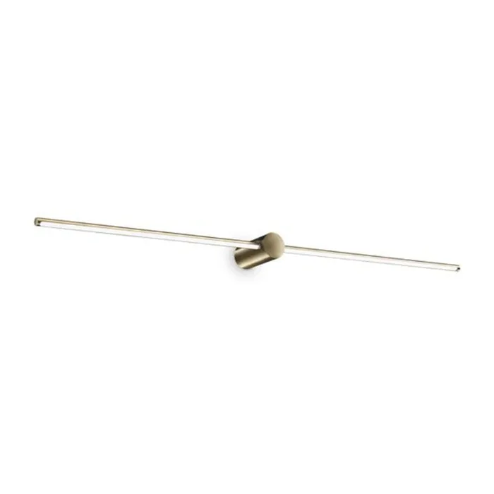Aplique de pared LED Ideal Lux Filo, color latón, ancho 115 cm