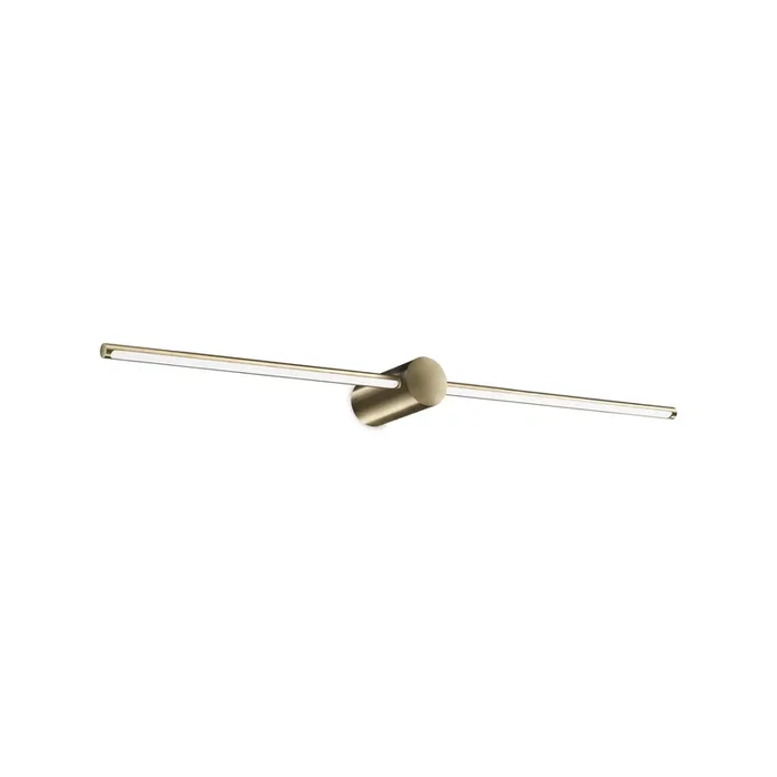 Aplique de pared LED Ideal Lux Filo, color latón, ancho 75 cm