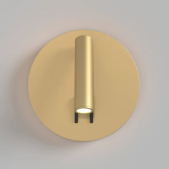 Aplique de pared LED Maytoni iOS 176, dorado, redondo, aluminio