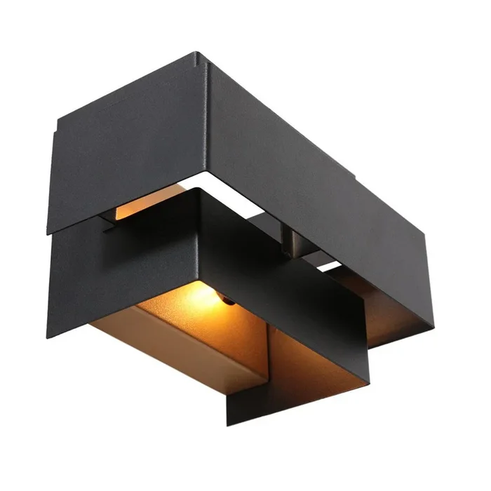 Aplique de pared LED Muro 3368, negro, arriba/abajo, G9, 2700 K