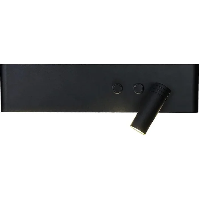 Aplique de pared LED RESORT LED/10W/230V + LED/3W, negro, derecho