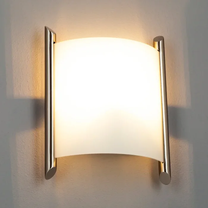 Aplique de pared Lindby Filippa, 20 cm, níquel, cristal, E27