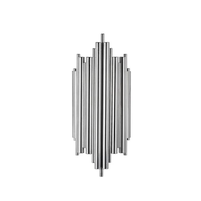 Aplique de pared Reis, cromo, metal, altura 50 cm