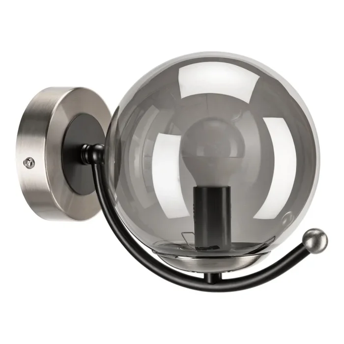 Aplique GEORGIA 1xE14/5W/230V cromo mate/ahumado