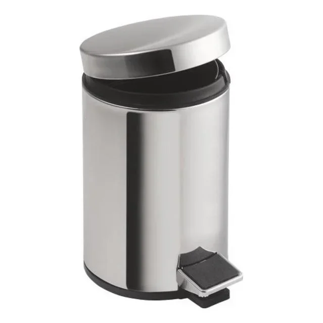 Aqualine – Cubo de basura SIMPLE LINE 12 l pulido acero inoxidable