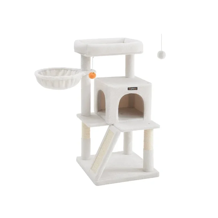 Árbol de Gatos para Gatos Grandes Blanco Crema-Feandrea